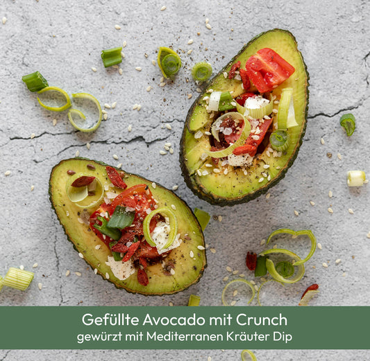 Gefüllte Avocado mit Crunch